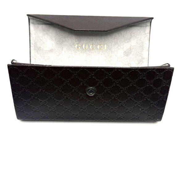 NEW GUCCI GG Monogram Fold-Over Triangular Sunglasses Eyeglasses Case - Picture 2 of 2